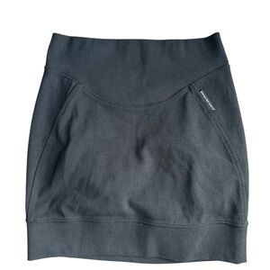 Alexander Wang Black Jersey Cotton Mini Skirt Casual Size S